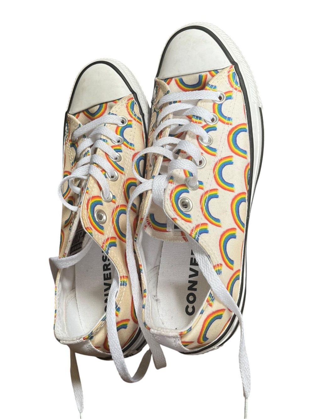 US 8 Converse Chuck Taylor All Star Low Top Rainbow Print Sneakers - Picture 2 of 13